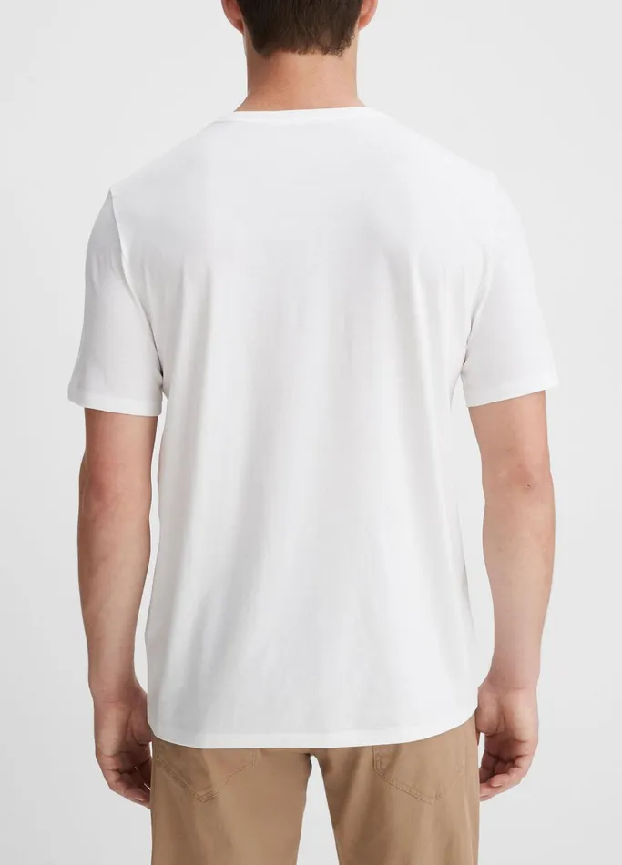 Vince TShirts and Polos Men Pima Cotton Crew Neck TShirt Optic White