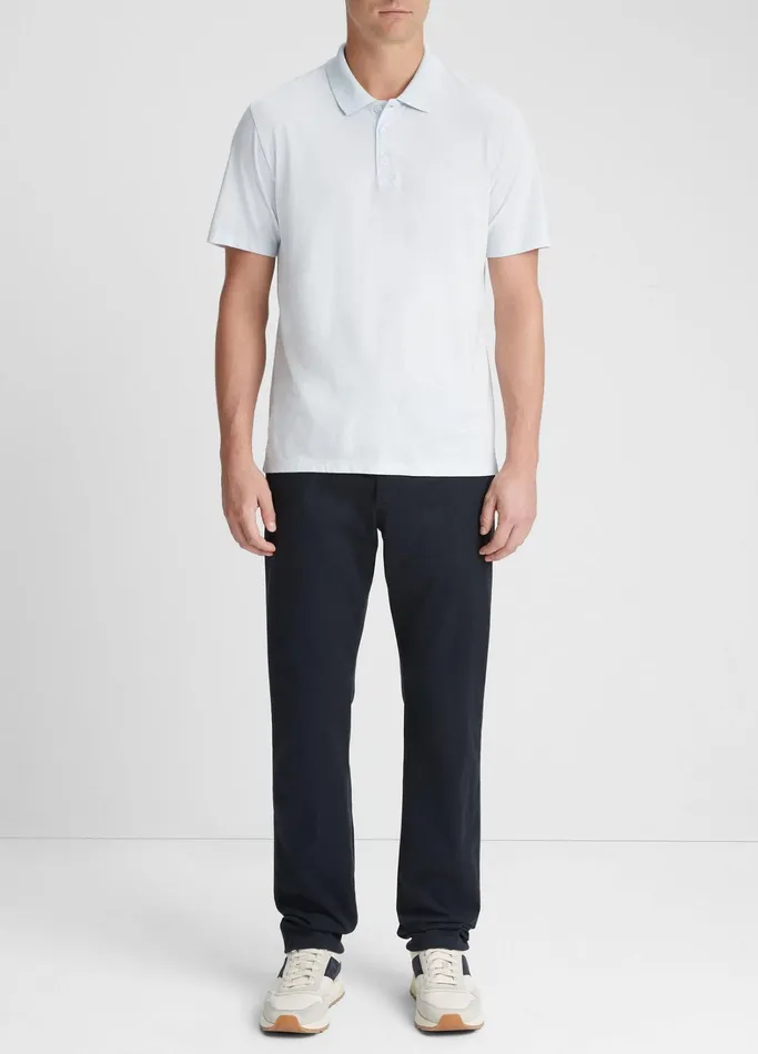 Vince TShirts and Polos Men Pima Cotton ShortSleeve Polo Shirt Glacier