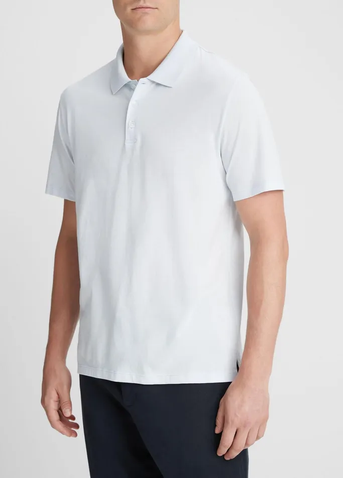 Vince TShirts and Polos Men Pima Cotton ShortSleeve Polo Shirt Glacier