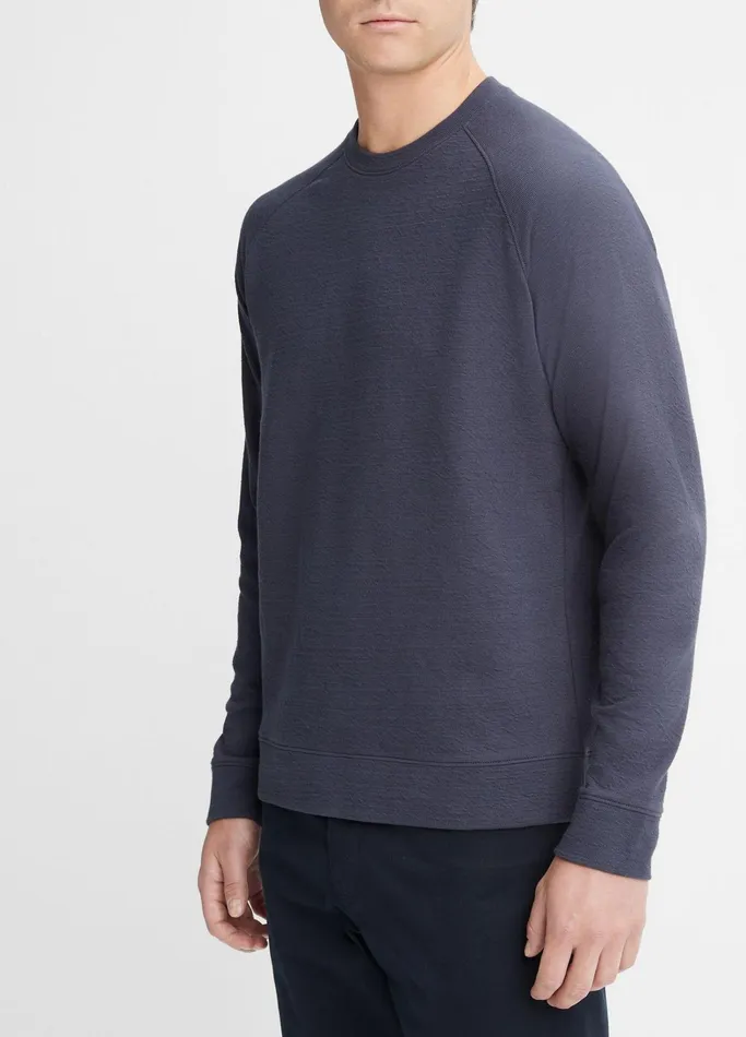 Vince TShirts and Polos Men Twist Raglan Crew Neck Pullover Night Storm