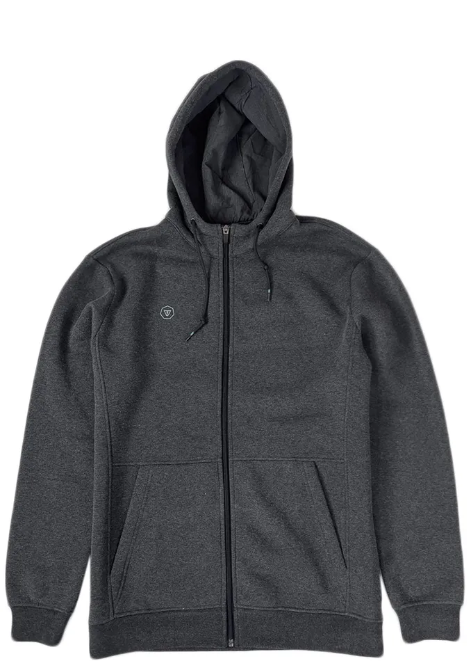 Vissla Fleece and Hoodies Men Onshore Eco Zip Hoodie Black Heather