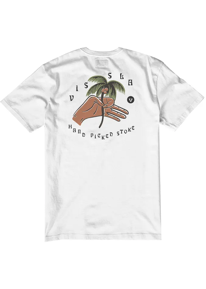 Vissla Hand Picked Ss Pkt Tee White Men Premium Tees