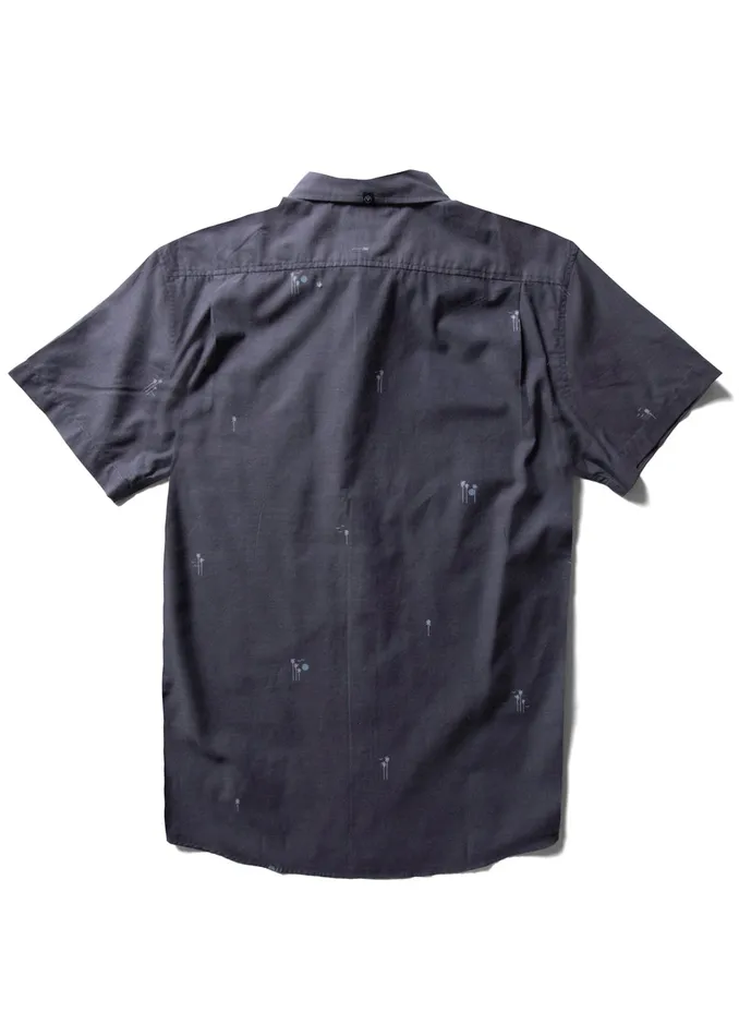 Vissla Palm Away Eco Ss Shirt Charcoal Men Shirts and Flannels