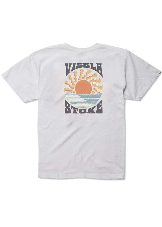 Vissla Solar Spin Boys Tee White Youth Clothing