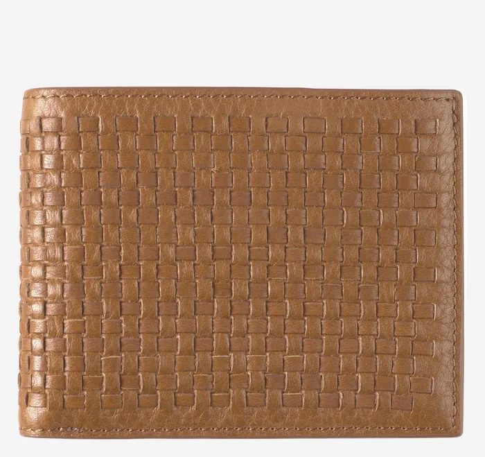 Wallets Men Kingston Woven Billfold Brown Johnston and Murphy