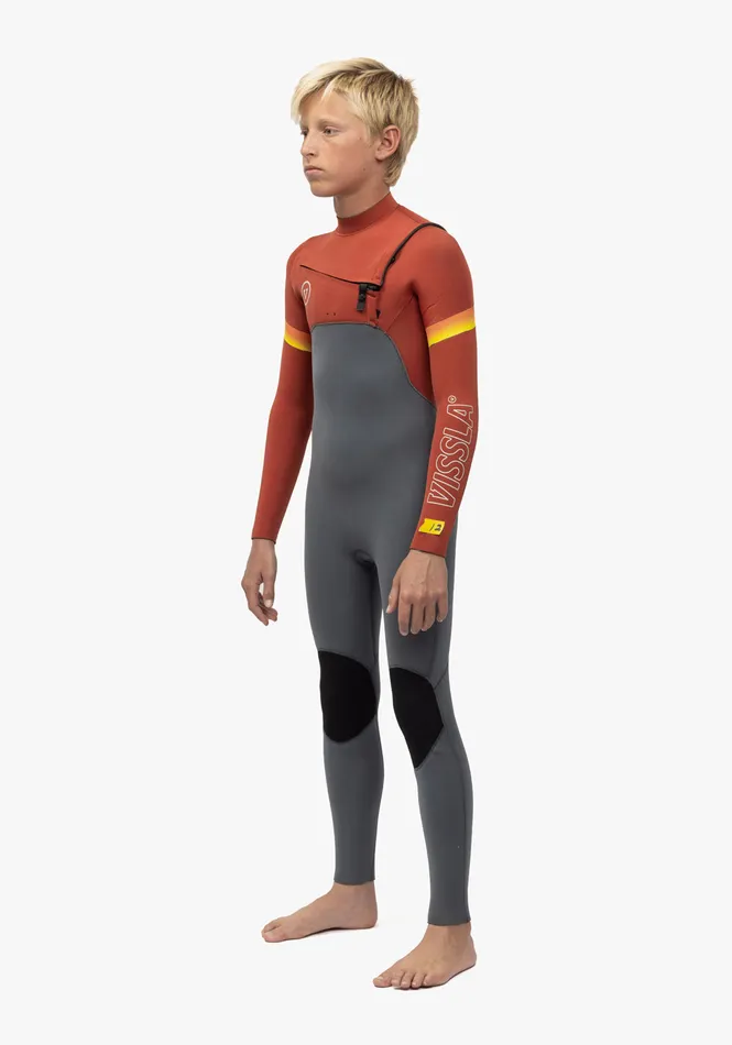 Wetsuits 7 Seas Boys Raditude 43 Full Chest Zip Wetsuit Rust 8211 Vissla Youth Wetsuits 7 Seas Boys Raditude 43 Full Chest Zip Wetsuit Rust 8211 Vissla Youth
