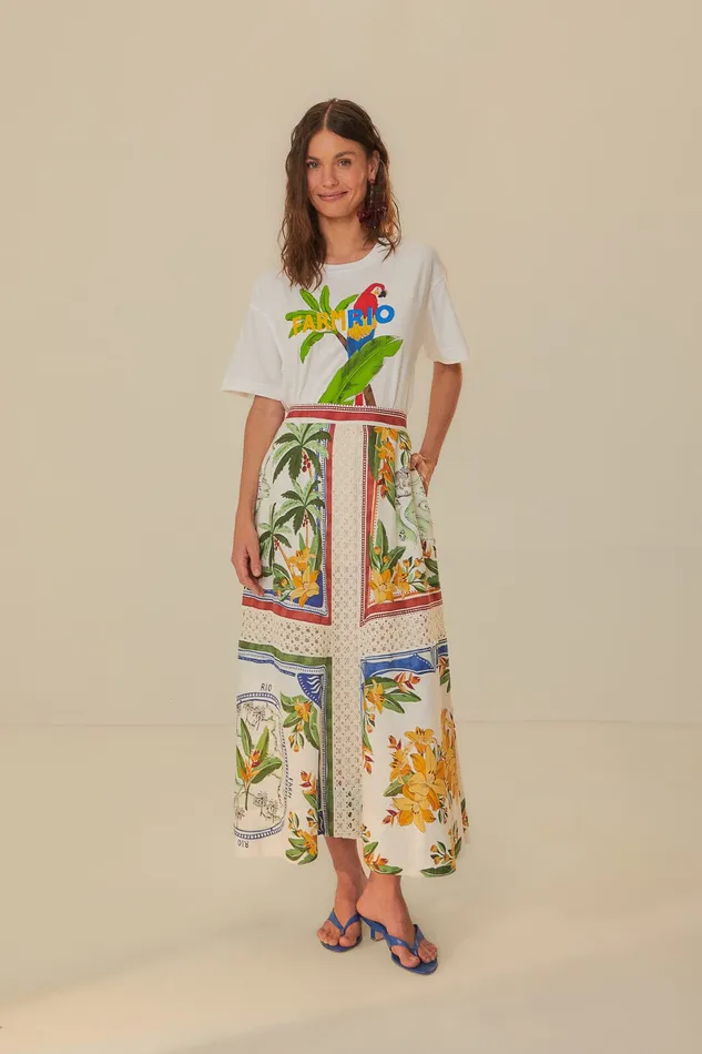 White Organic Cotton TShirt Women Farm Rio TShirts
