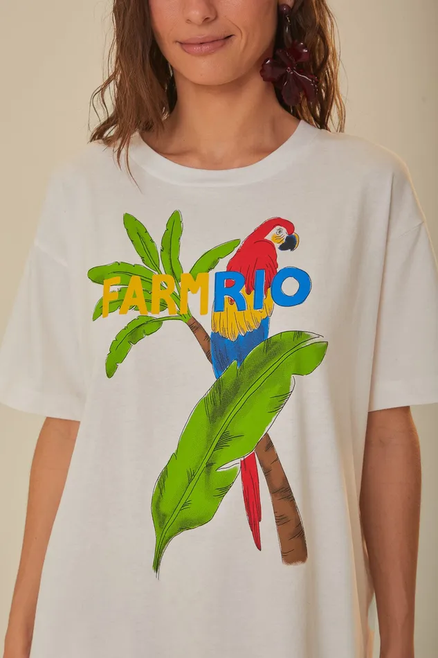White Organic Cotton TShirt Women Farm Rio TShirts