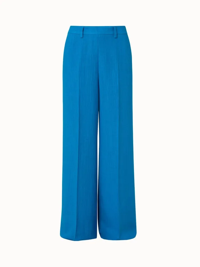 Wide Leg Linen Wool Crpe DoubleFace Pants Alpsee Women Akris Pants