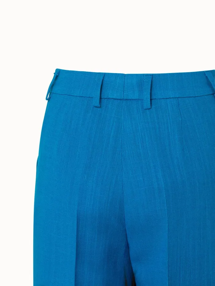 Wide Leg Linen Wool Crpe DoubleFace Pants Alpsee Women Akris Pants