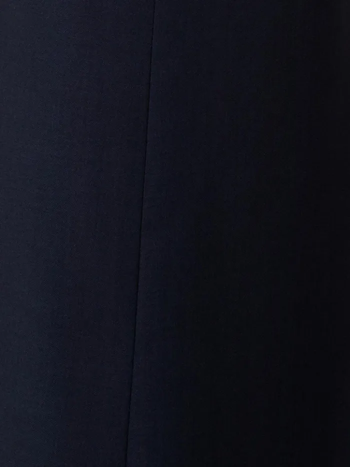 Wide Straight Leg Pants In Cool Wool Navy Women Akris Pants