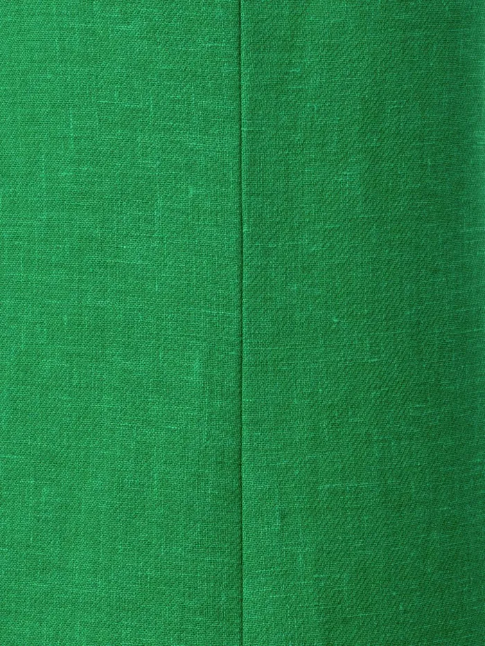 Wide Straight Leg Pants In Linen Wool DoubleFace Leaf Women Akris Pants