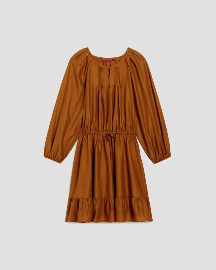 Women 34Sleeve Mini Dress Monks Robe Brown Comptoir Des Cotonniers Dresses and Jumpsuits Women 34Sleeve Mini Dress Monks Robe Brown Comptoir Des Cotonniers Dresses and Jumpsuits