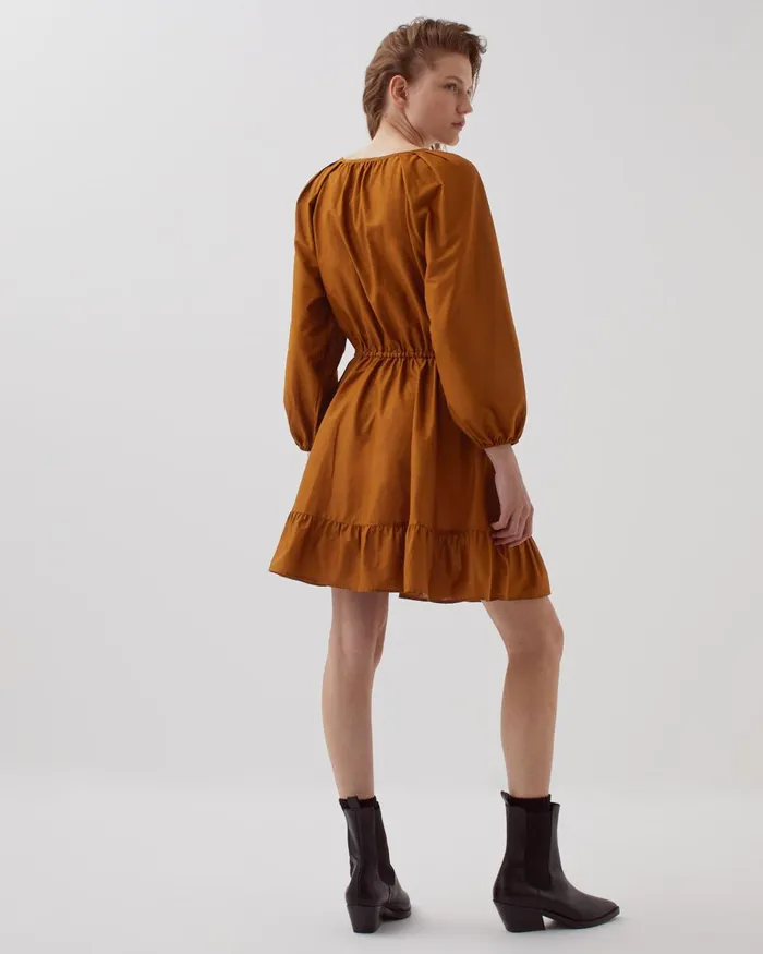 Women 34Sleeve Mini Dress Monks Robe Brown Comptoir Des Cotonniers Dresses and Jumpsuits Women 34Sleeve Mini Dress Monks Robe Brown Comptoir Des Cotonniers Dresses and Jumpsuits