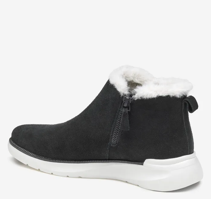 Women8217s Shoes Women Emery Shearling Bootie Black Waterproof Suede Johnston and Murphy