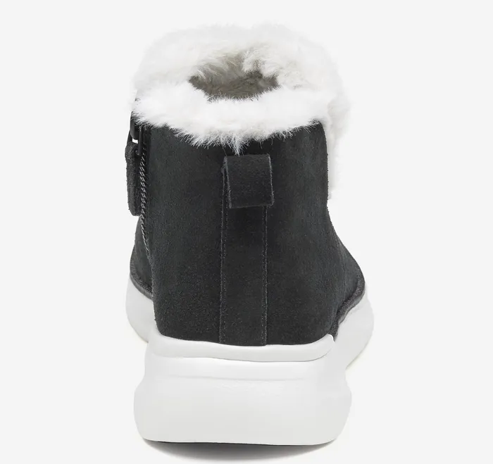 Women8217s Shoes Women Emery Shearling Bootie Black Waterproof Suede Johnston and Murphy