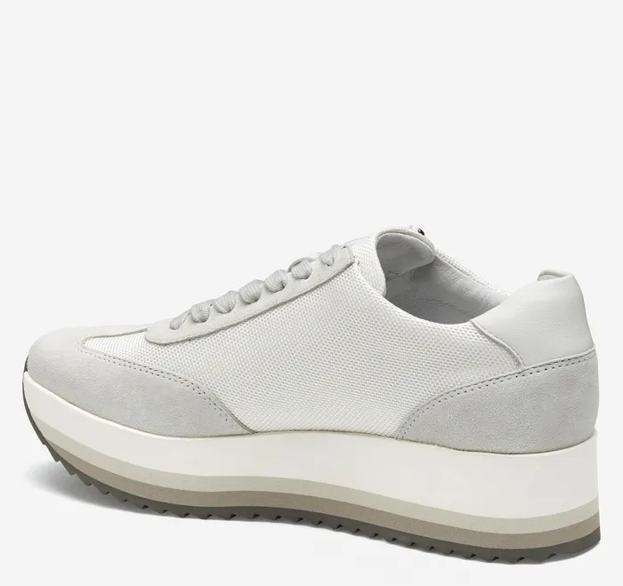 Women8217s Shoes Women Gracie SideZip Lace Up White NylonKid Suede Johnston and Murphy