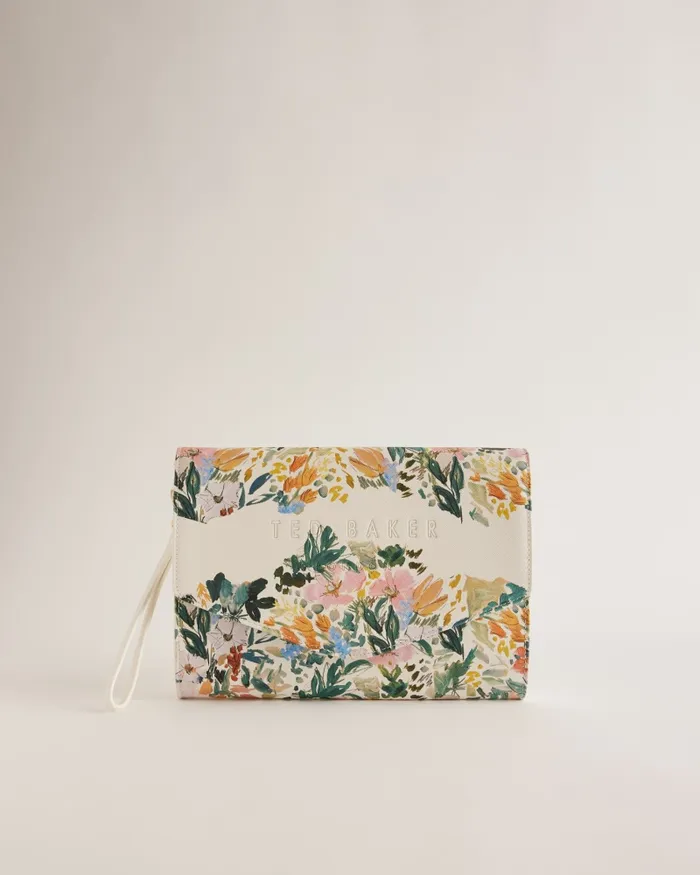 Women ABBBI 8211 Floral Print Envelope Clutch Bag Cream Ted Baker Icon Bags and Signature Bags Women ABBBI 8211 Floral Print Envelope Clutch Bag Cream Ted Baker Icon Bags and Signature Bags