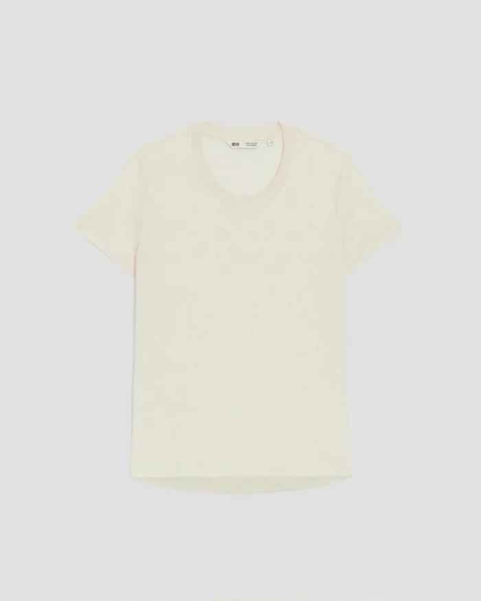 Women Amandine 8211 Linen Round Neck TShirt Tender Yellow Comptoir Des Cotonniers TShirts