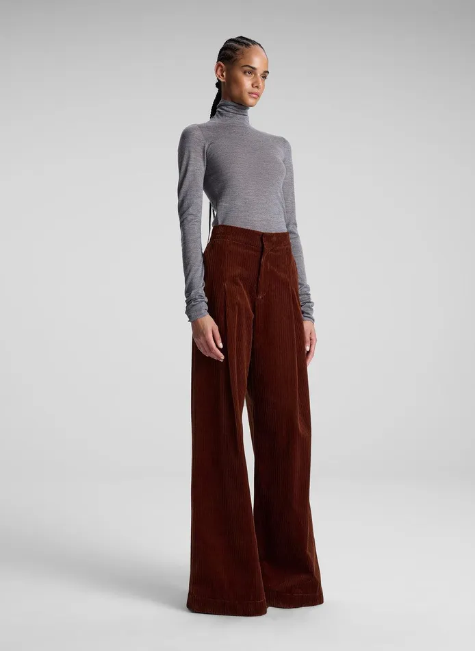 Women Andrew Wide Leg Corduroy Pant Brandy ALC Bottoms