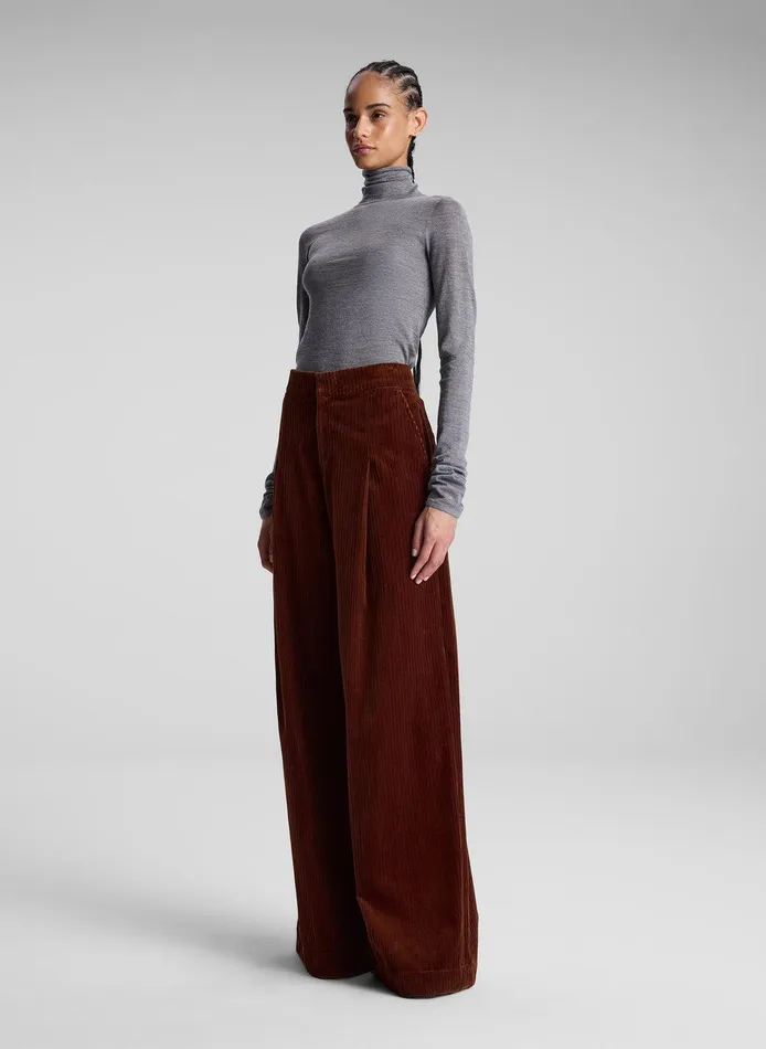 Women Andrew Wide Leg Corduroy Pant Brandy ALC Bottoms
