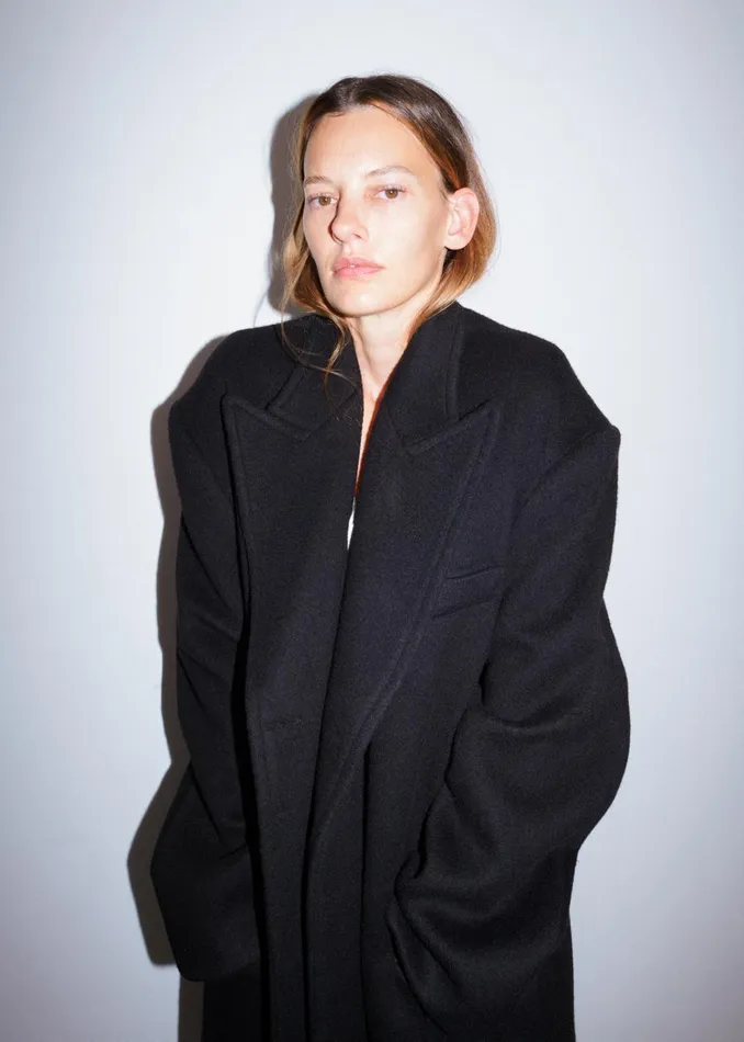 Women Anya Oversized Coat 8211 Black The Frankie Shop Outerwear
