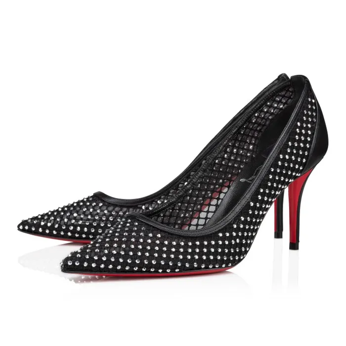 Women Apostropha Mesh Strass 80 Mm Pumps 8211 Strass Mesh And Nappa Leather 8211 Black Christian Louboutin Pumps Women Apostropha Mesh Strass 80 Mm Pumps 8211 Strass Mesh And Nappa Leather 8211 Black Christian Louboutin Pumps