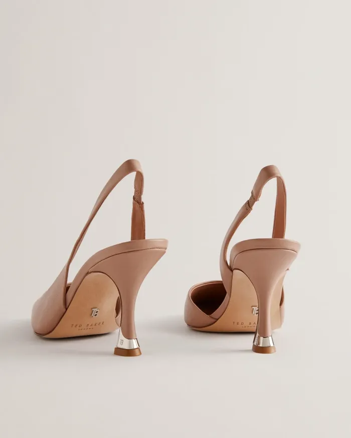 Women ARIII 8211 Slingback Leather Court Heels Pink Ted Baker Heels