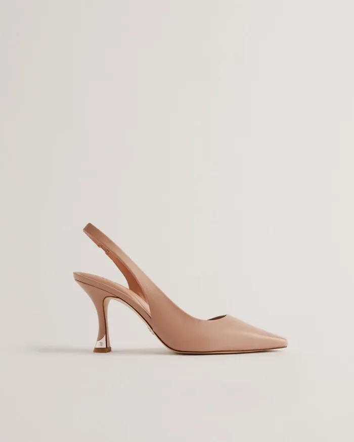 Women ARIII 8211 Slingback Leather Court Heels Pink Ted Baker Heels Women ARIII 8211 Slingback Leather Court Heels Pink Ted Baker Heels