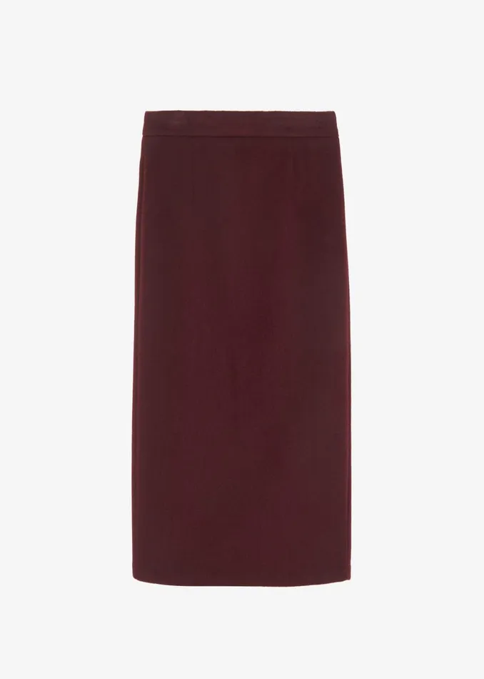 Women Arley Midi Skirt 8211 Burgundy The Frankie Shop Bottoms