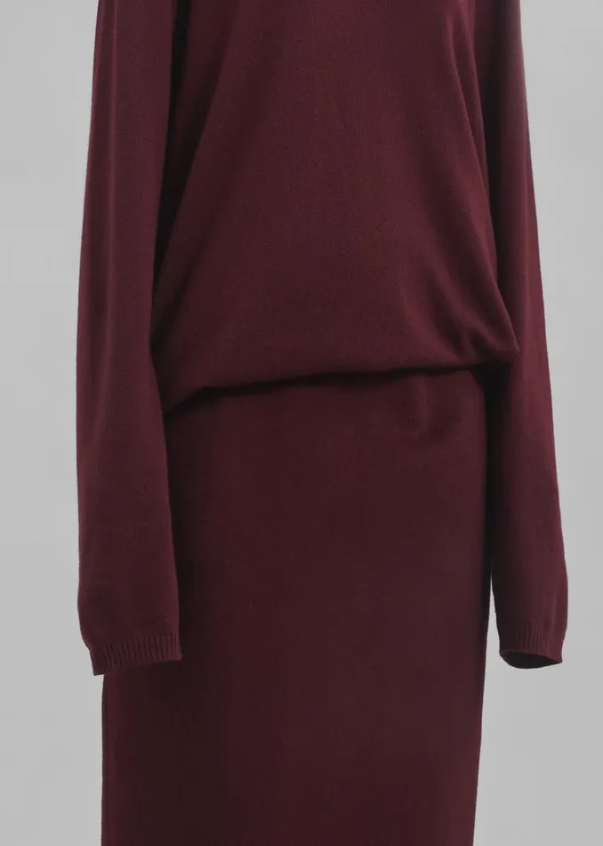 Women Arley Midi Skirt 8211 Burgundy The Frankie Shop Bottoms