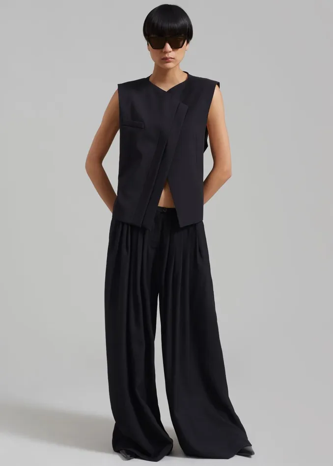 Women Ashton Cross Vest 8211 Black The Frankie Shop Outerwear