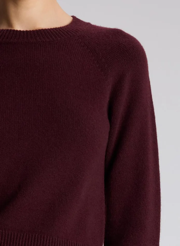 Women Ashtyn Cashmere Crew Neck Sweater Burgundy ALC Sweaters