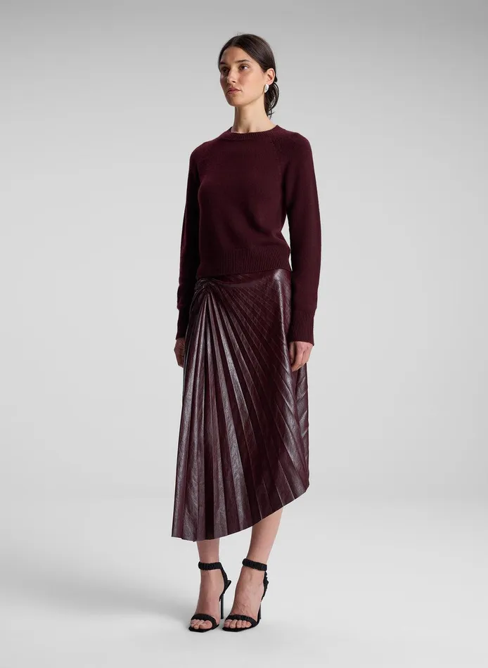 Women Ashtyn Cashmere Crew Neck Sweater Burgundy ALC Sweaters