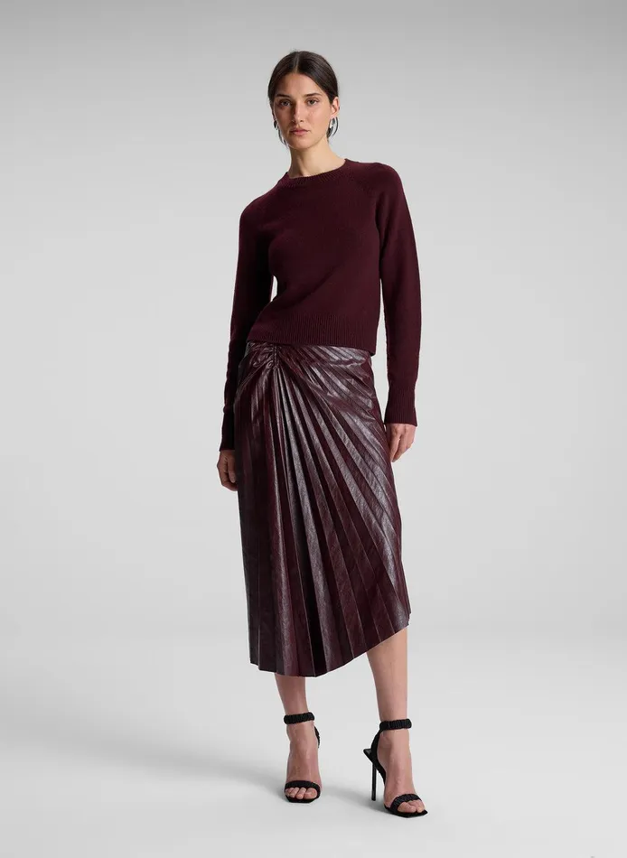 Women Ashtyn Cashmere Crew Neck Sweater Burgundy ALC Sweaters