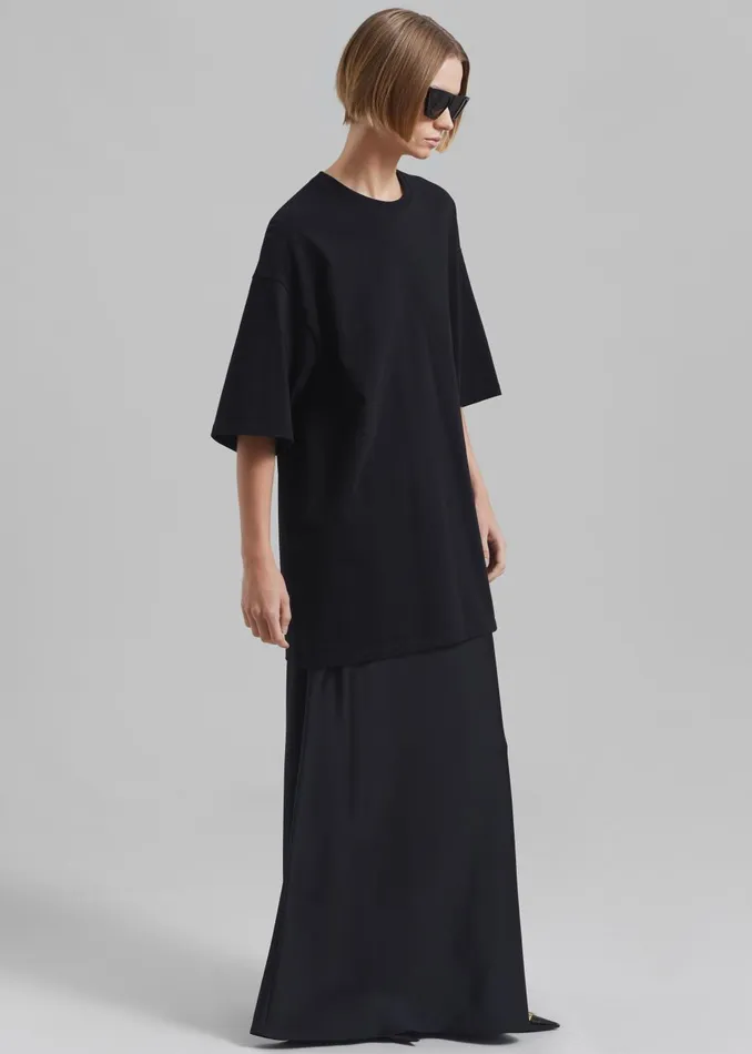 Women Avak Oversized Tee 8211 Black The Frankie Shop Tops