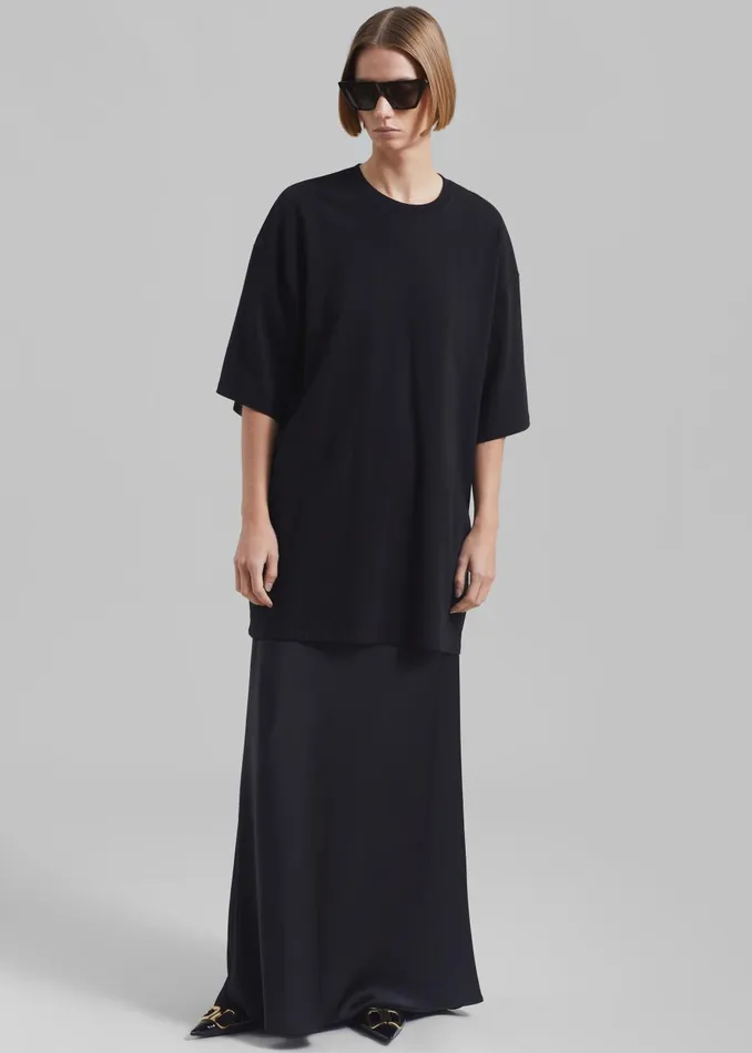 Women Avak Oversized Tee 8211 Black The Frankie Shop Tops