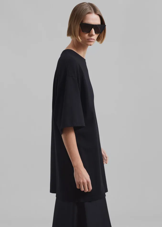 Women Avak Oversized Tee 8211 Black The Frankie Shop Tops