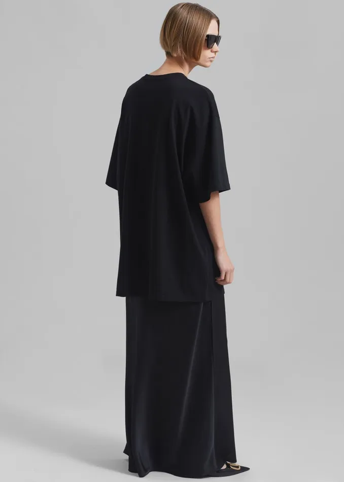 Women Avak Oversized Tee 8211 Black The Frankie Shop Tops