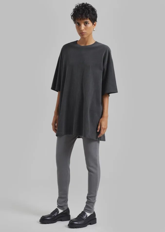 Women Avak Oversized Tee 8211 Charcoal The Frankie Shop Tops