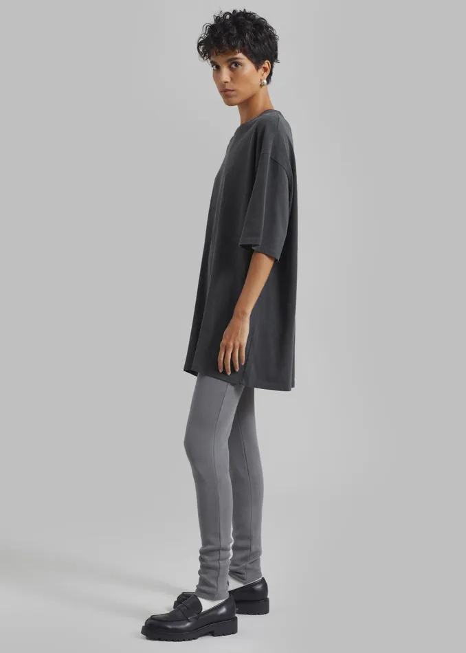 Women Avak Oversized Tee 8211 Charcoal The Frankie Shop Tops