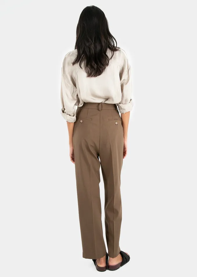 Women Bea Suit Pants 8211 Chocolate The Frankie Shop Bottoms
