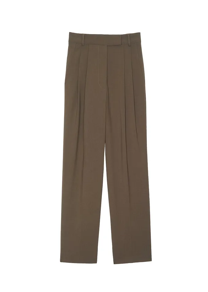 Women Bea Suit Pants 8211 Chocolate The Frankie Shop Bottoms
