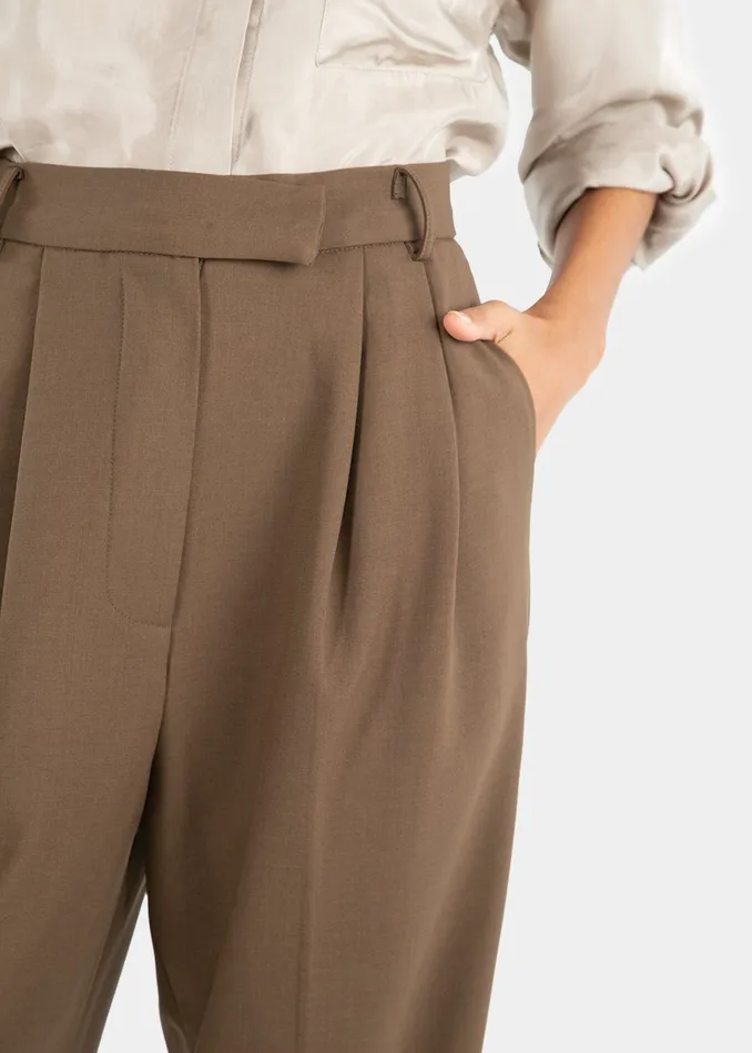 Women Bea Suit Pants 8211 Chocolate The Frankie Shop Bottoms