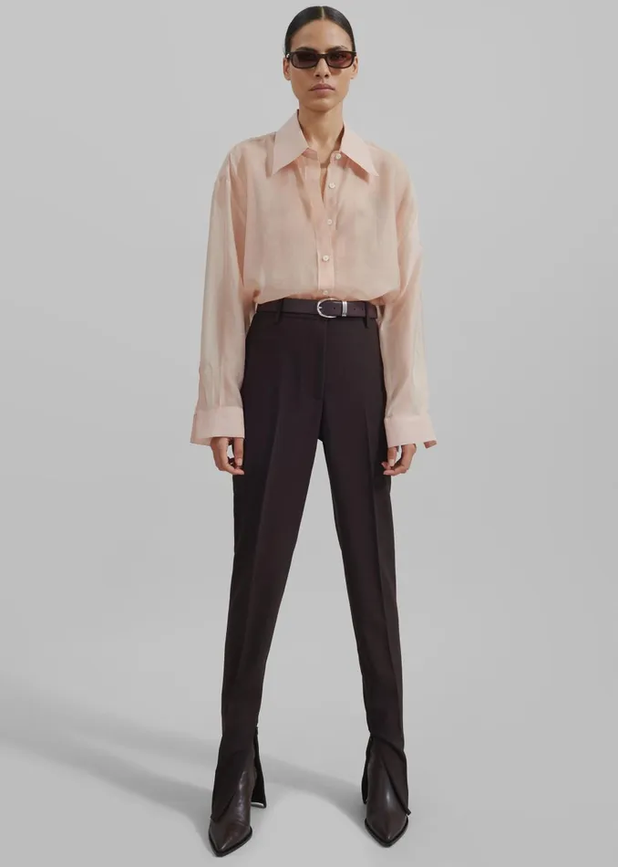 Women Beaufille Vernet Trousers 8211 Umber The Frankie Shop Bottoms