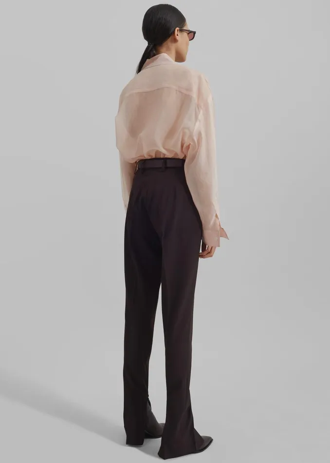 Women Beaufille Vernet Trousers 8211 Umber The Frankie Shop Bottoms