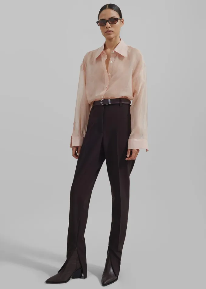 Women Beaufille Vernet Trousers 8211 Umber The Frankie Shop Bottoms