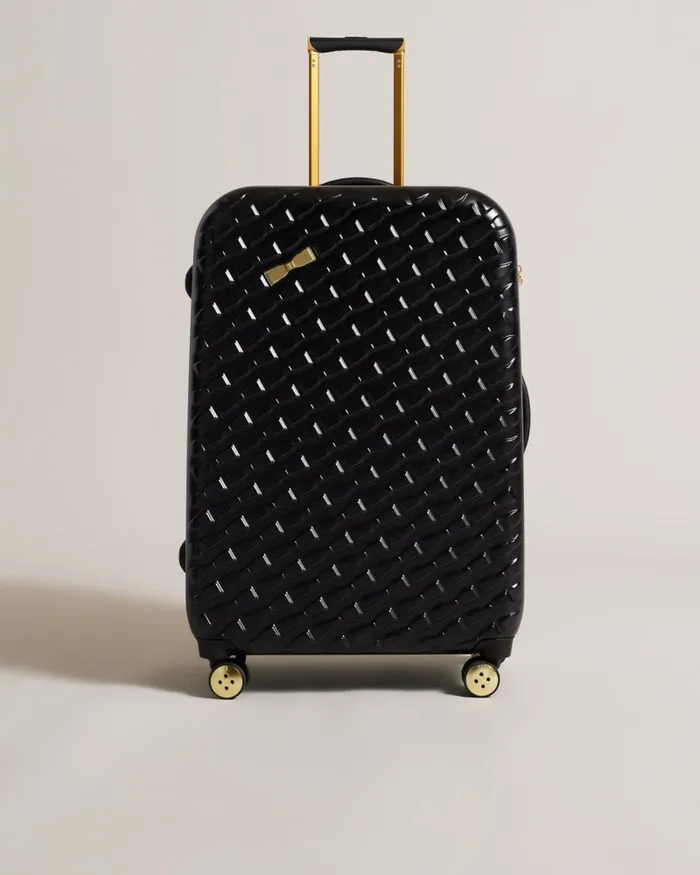 Women BELLU 8211 Bow Detail Large Trolley Suitcase Black Ted Baker Suitcases and Travel Bags
