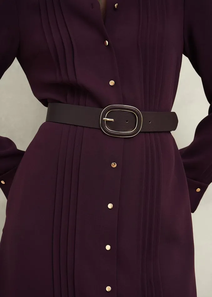 Women Belts Hobbs Rory Leather Waist Belt Malbec Purple