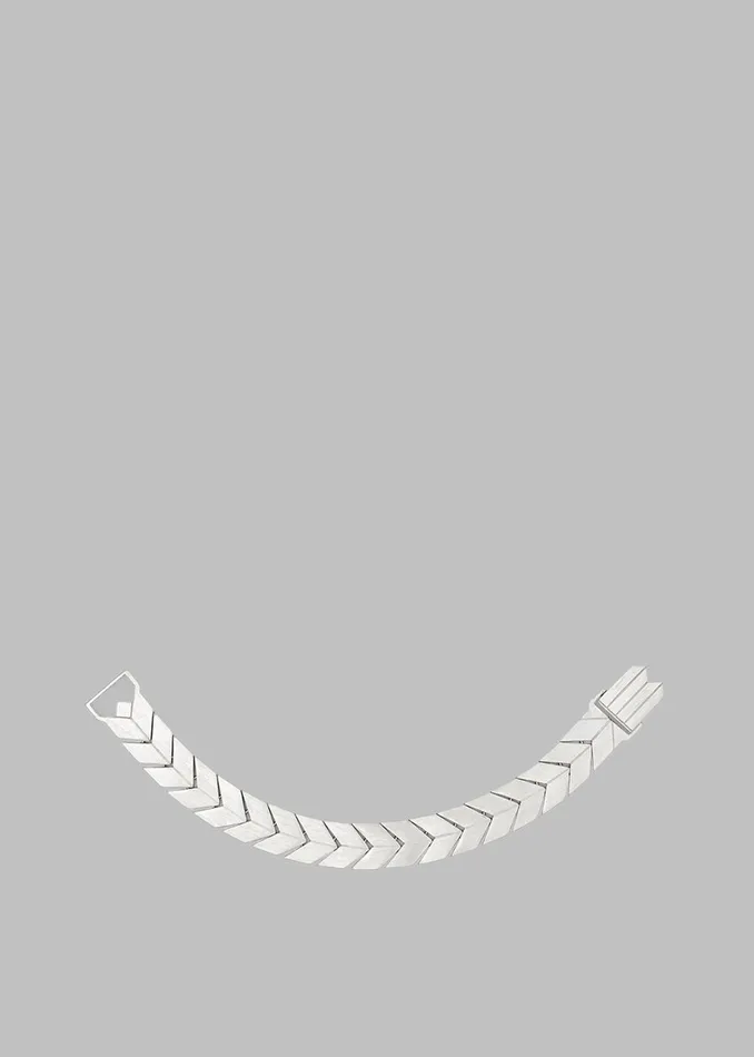 Women Bevza Flat Spikelet Bracelet 8211 Steel Grey The Frankie Shop